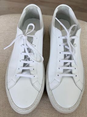 Women Common Projects White Leather Low-Top Sneakers
